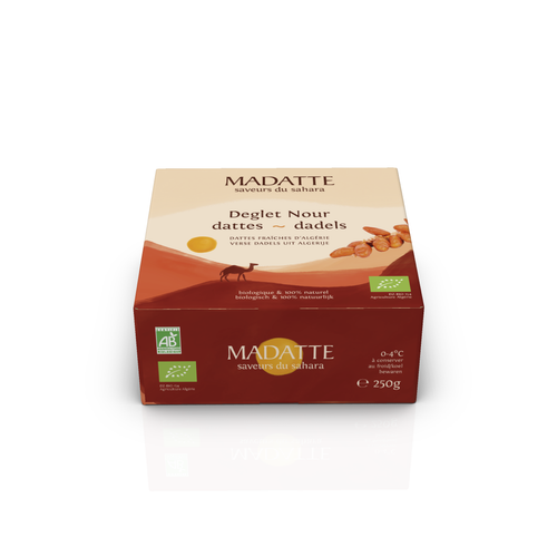 Dattes fraîches vrac 'pralines' (Bio) Verse dadels zonder tak / Deglet Nour Algérie 250g